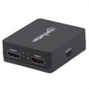 VIDEO SPLITTER,MANHATTAN,207652, HDMI 1080P, 1 IN:2 OUT, ALIMENTADO POR USB MANHATTAN 207652