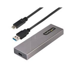 GABINETE EXTERNO USB-C 10GBPS A NVME M.2 O SSD M.2 SATA SIN HERRAMIENTAS PARA SSD M.2 NGFF PCIE / SATA DE ALUMINIO - CABLES USB 