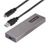 GABINETE EXTERNO USB-C 10GBPS A NVME M.2 O SSD M.2 SATA SIN HERRAMIENTAS PARA SSD M.2 NGFF PCIE / SATA DE ALUMINIO - CABLES USB 