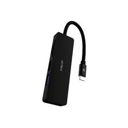 HUB ACTECK GATE 5 DH640  /  USB C  /  4 PUERTOS  /  USB A - HDMI - LECTOR DE MEMORIAS  /  10 CM  /  NEGRO  /  AC-934633 ACTECK A
