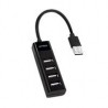 HUB ACTECK PORT X 2 DH420  /  USB A  /  4 PUERTOS USB 2.0  /  30 CM  /  NEGRO  /  AC-934671 ACTECK AC-934671
