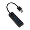 HUB ACTECK PORT X 3 DH425  /  USB A  /  4 PUERTOS USB 3.0  /  30 CM  /  NEGRO  /  AC-934664 ACTECK AC-934664