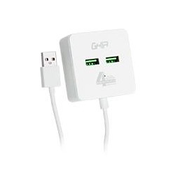 HUB USB 2.0 GHIA DE 4 PUERTOS  /  TRANSFERENCIA DE DATOS / CABLE 0.50 CM GHIA GAC-168