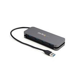 HUB USB 3.0 DE 4 PUERTOS USB-A - HUB USB TIPO A PARA LAPTOP / PC, 5GBPS, ALIMENTADO POR BUS USB, CABLE DE 28CM Y GESTOR DE CABLE