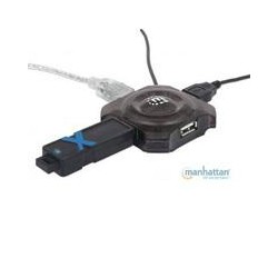 HUB USB,MANHATTAN,162272,4 PTOS NEGRO ECONOMICO MANHATTAN 162272