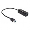 HUB USB,MANHATTAN,163828, V2.0  3 PTOS Y V3.0 1 PTO SIN FUENTE MANHATTAN 163828