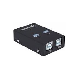 MULTIPLEXOR USB MANHATTAN,162005, USB 1:2 COMPARTE 1 DISP A 2PC MANHATTAN 162005