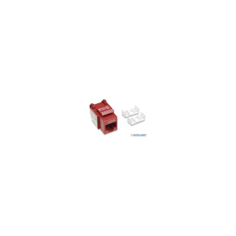 JACK,INTELLINET,210614, CAT 6  DE IMPACTO (KEYSTONE) ROJO INTELLINET 210614