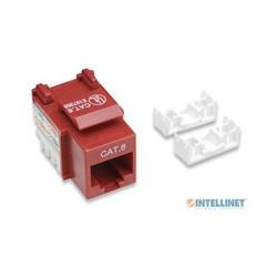 JACK,INTELLINET,210614, CAT 6  DE IMPACTO (KEYSTONE) ROJO INTELLINET 210614