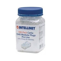 PLUG RJ45,INTELLINET,790512, CAT 5E UTP SOLIDO PRO 100 PZAS INTELLINET 790512