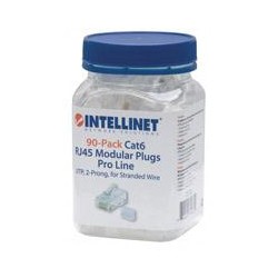 PLUG RJ45,INTELLINET,790611, CAT 6 UTP MULTIFILAR PRO 90 PZAS INTELLINET 790611