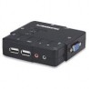 SWITCH KVM ,MANHATTAN,151252, DESKTOP USB 2:1 CON CABLES+AUDIO MANHATTAN 151252