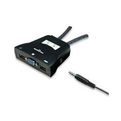 MUX KVM ,MANHATTAN,151245,MINI USB 2:1 CON CABLES+AUDIO MANHATTAN 151245