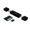 LECTOR DE MEMORIA DUAL ACTECK  /  USB A - USB C  /  MICRO SD / TF  /  NEGRO  /  AC-934824 ACTECK AC-934824