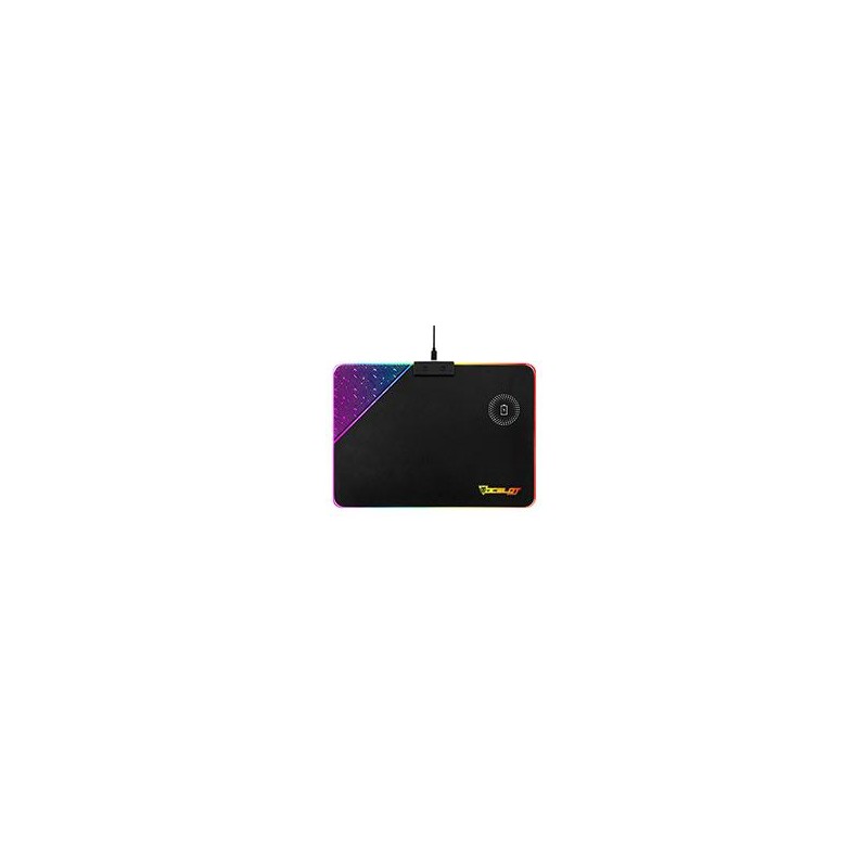 OCELOT MOUSE PAD RIGIDO TIPO RGB, CARGA INALAMBRICA PARA SMARTPHONES, CONEXIN MEDIANTE USB PLUG AND PLAY OCELOT GAMING OMPR01
