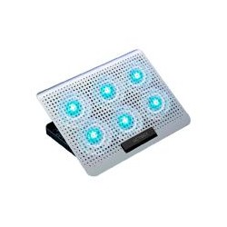 BASE ENFRIADORA ACTECK FROOST MAX B480  /  2 PUERTOS USB  /  16 PULGADAS  /  7 NIVELES  /  6 VENTILADORES 10 W RMS  /  ALUMINIO 