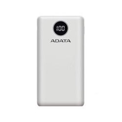 BATERIA DE RESPALDO ADATA POWER BANK P20000QCD 20000MAH / 2 USB A /  1 USB C / INDICADOR DE CARGA DIGITAL COLOR BLANCO (AP20000Q