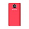BATERIA DE RESPALDO ADATA POWER BANK P20000QCD 20000MAH / 2 USB A /  1 USB C / INDICADOR DE CARGA DIGITAL COLOR ROJO(AP20000QCD-