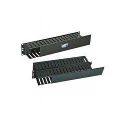 ORGANIZADOR DE CABLES NORTH SYSTEM 2 U.R. SENCILLO HORIZONTAL 19 PULGADAS DUCTO 3X3 PULGADAS NEGRO LISO  NORTH SYSTEM NORTH109-B