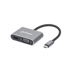 DOCKING USB,MANHATTAN,130691,-C  4 PTOS, HDMI / VGA, USB-A / USB-C PD MANHATTAN 130691