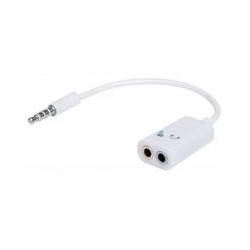 ADAPTADOR AUDIO,MANHATTAN,354561, 3.5MM 1 M A 2 H, DIVIDE AUDIO PARA AUDIFONO Y MICROFONO MANHATTAN 354561