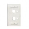 TAPA FACEPLATE , INTELLINET,772396,  BLANCO 2 PERF. ETIQUETA INTELLINET 772396