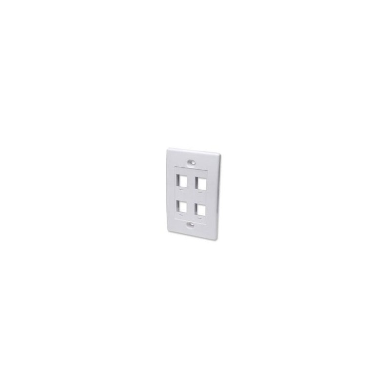 TAPA FACEPLATE, INTELLINET,163316, 4 PERFORACION BLANCO INTELLINET 163316