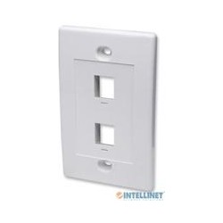 TAPA FACEPLATE,INTELLINET,163293, 2 PERFORACION BLANCO INTELLINET 163293