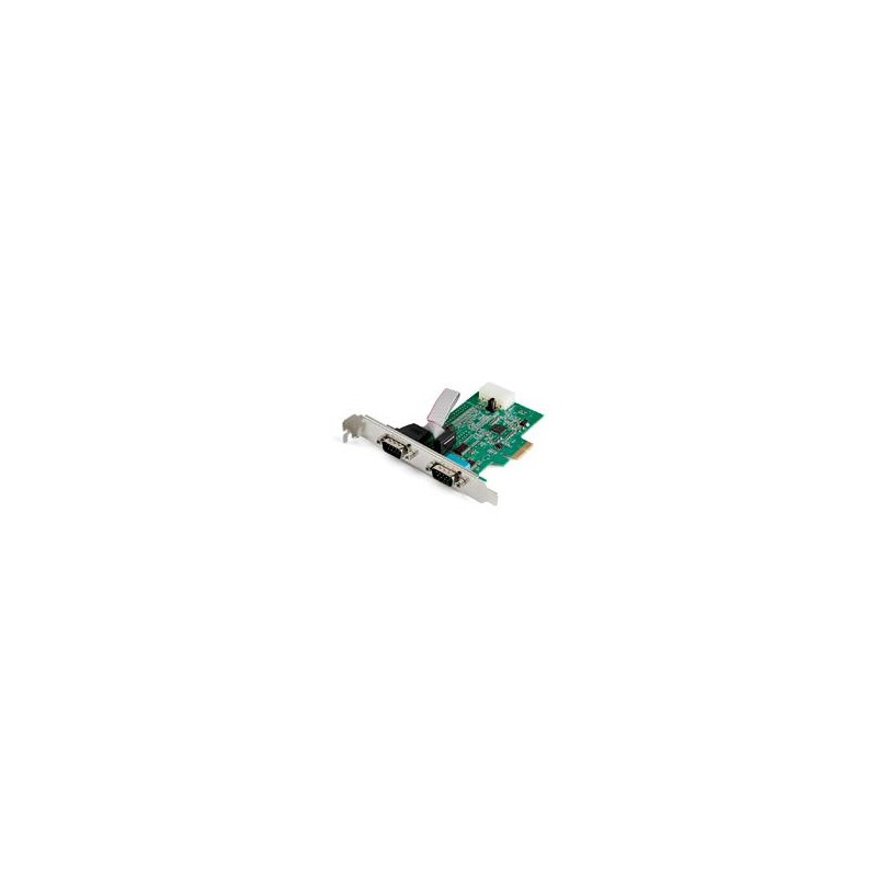 TARJETA PCI EXPRESS ADAPTADORA DE 2 PUERTOS SERIAL RS232 - TARJETA CONTROLADORA SERIAL PCIE RS232 - PCIE A DB9 UART16950 - START