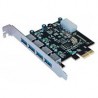 TARJETA USB,MANHATTAN,152891, V3 PCI EXPRESS 4 PTOS ESTANDAR-BRACKET MANHATTAN 152891