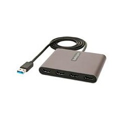 ADAPTADOR DE VIDEO EXTERNO - TARJETA DE VIDEO EXTERNA - DONGLE LLAVE USB-A 3.0 A 4X HDMI - 1080P A 60HZ - CONVERSOR MULTIMONITOR