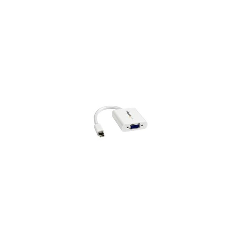 ADAPTADOR DE VIDEO MINI DISPLAYPORT A VGA - CABLE CONVERTIDOR ACTIVO - HEMBRA VGA HD15 - MACHO MINI DP - 1920X1200 - BLANCO - ST
