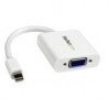 ADAPTADOR DE VIDEO MINI DISPLAYPORT A VGA - CABLE CONVERTIDOR ACTIVO - HEMBRA VGA HD15 - MACHO MINI DP - 1920X1200 - BLANCO - ST