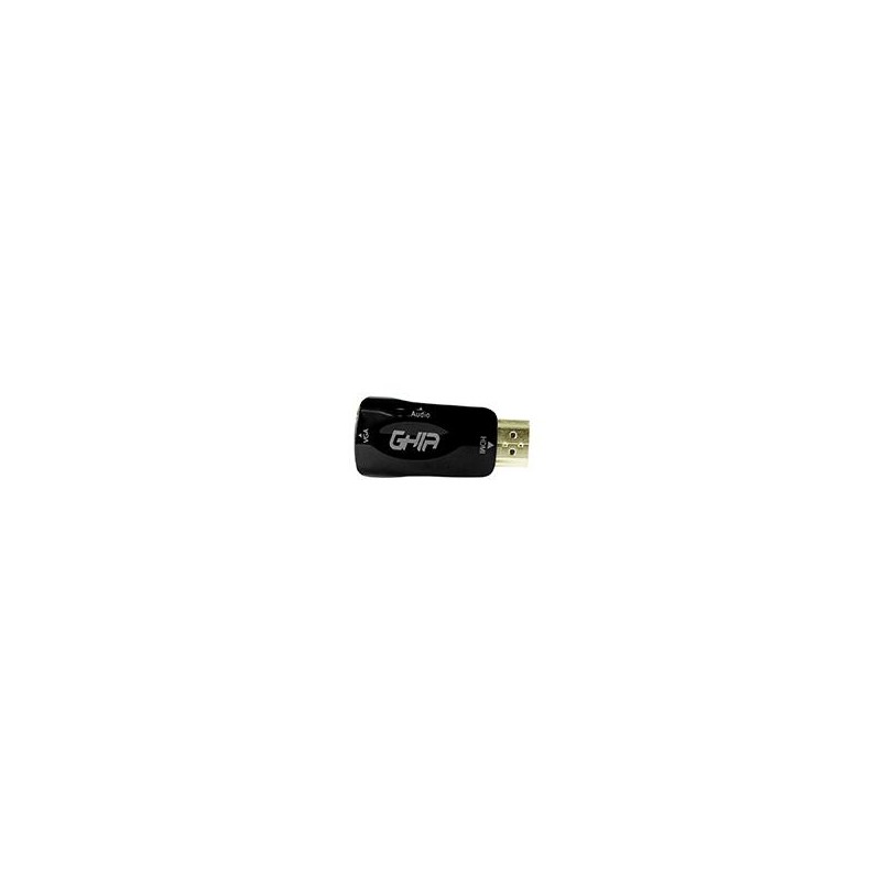 ADAPTADOR GHIA CONVERTIDOR DE VIDEO HDMI MACHO A VGA HEMBRA CON AUDIO GHIA ADAP-1