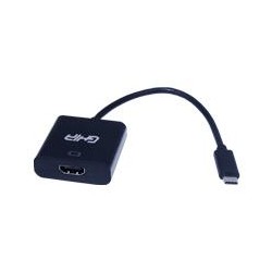 ADAPTADOR GHIA CONVERTIDOR USB 3.1 TIPO C MACHO A HDMI HEMBRA  /  SALIDA DE VIDEO 4K GHIA ADAP-12