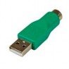 ADAPTADOR PARA TECLADO O MOUSE USB A CONECTOR PS / 2 MINIDIN - 1X MACHO USB - 1X HEMBRA MINI-DIN - VERDE - STARTECH.COM MOD. GC4
