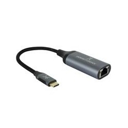 ADAPTADOR USB TIPO C A ETHERNET RJ45 HASTA 1000 MBPS PERFECT CHOICE - GRIS PERFECT CHOICE PC-101277