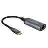 ADAPTADOR USB TIPO C A ETHERNET RJ45 HASTA 1000 MBPS PERFECT CHOICE - GRIS PERFECT CHOICE PC-101277