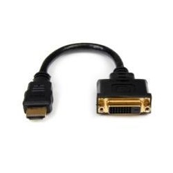 CABLE ADAPTADOR DE 20CM HDMI A DVI - DVI-D HEMBRA - HDMI MACHO - CABLE CONVERTIDOR DE VIDEO - NEGRO - STARTECH.COM MOD. HDDVIMF8