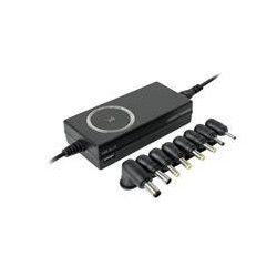 CARGADOR UNIVERSAL INTELIGENTE CON PUNTAS INTERCAMBIABLES Y PUERTO USB PERFECT CHOICE - NEGRO PERFECT CHOICE PC-240747