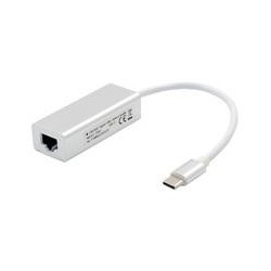 CONVERTIDOR BROBOTIX USB-C MACHO A RJ45 HEMBRA, GIGABIT, BLANCO BROBOTIX 651879