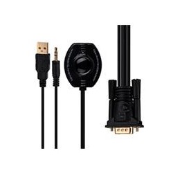 CONVERTIDOR BROBOTIX VGA + AUDIO A HDMI CON USB, NEGRO BROBOTIX 150620