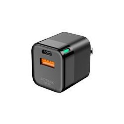 CARGADOR DE PARED ACTECK ENERGON PRIME CP20W  /  20W  /  1X USB-C - 1X USB A  /  NEGRO  /  AC-935555 ACTECK AC-935555