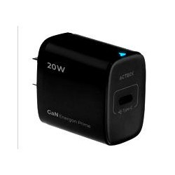 CARGADOR DE PARED ACTECK ENERGON PRIME CP415  /  20W  /  USB C  /  CARGA RAPIDA  /  NEGRO  /  AC-937122 ACTECK AC-937122,7506215