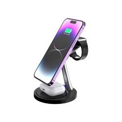 CARGADOR ACTECK ENERGON S-MATE CI740  /  INALAMBRICO QI  /  15 W  /  3 DISPOSITIVOS  /  COMPATIBLE CON APPLE  /  AC-937139 ACTEC