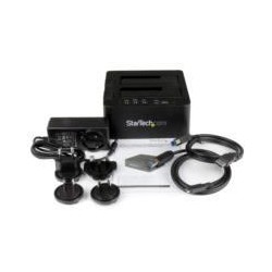 BASE DUPLICADORA CLONADORA AUTONOMA DE DISCOS DUROS O SSD SATA - COPIADORA DE 2 BAHIAS - BASE DE ACOPLAMIENTO USB 3.0 A SATA III